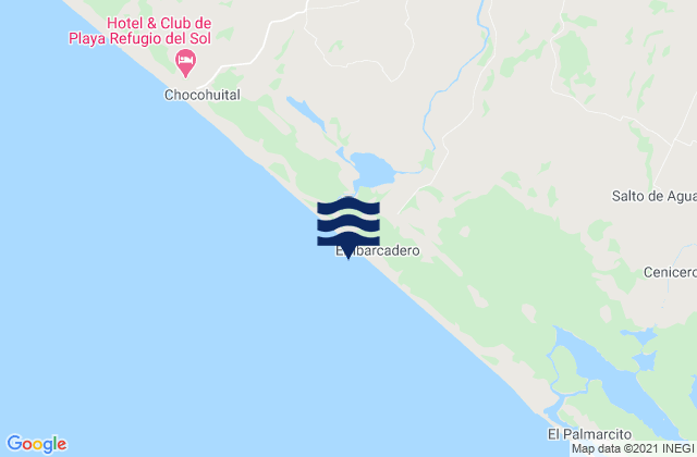 Mappa delle maree di Pijijiapan, Mexico