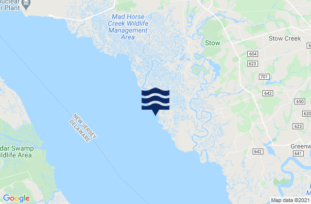 Mappa delle maree di Pine Island (Malapartis Creek), United States