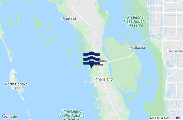 Mappa delle maree di Pine Island Center, United States