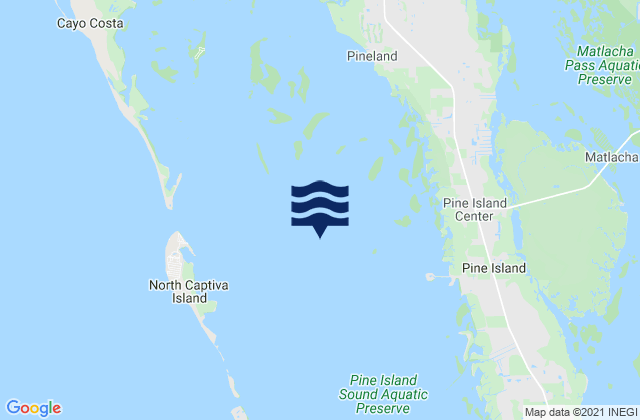 Mappa delle maree di Pine Island Sound, United States