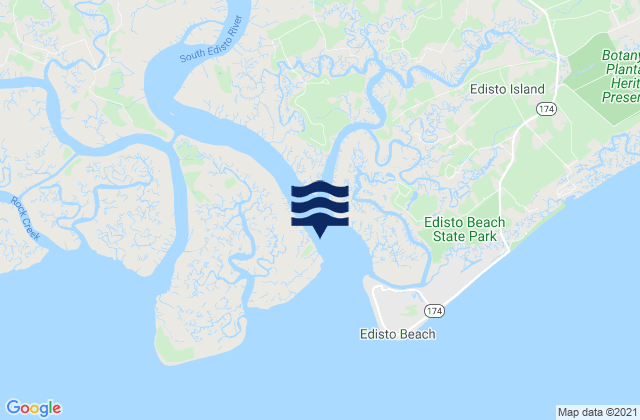 Mappa delle maree di Pine Island South Edisto River, United States