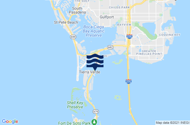 Mappa delle maree di Pine Key (Pinellas Bayway bridge), United States
