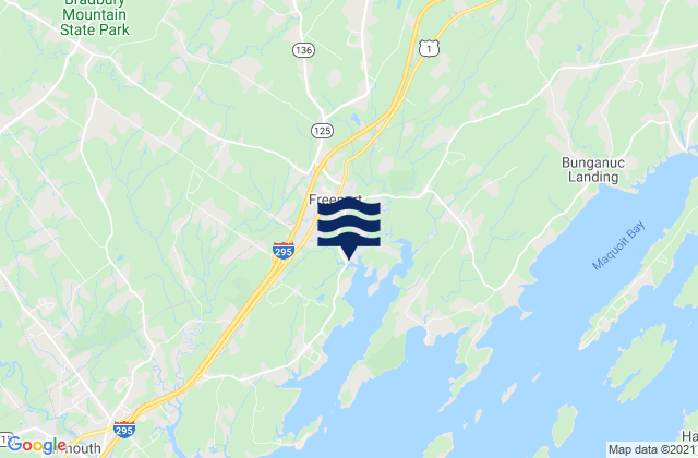 Mappa delle maree di Pine Point, United States