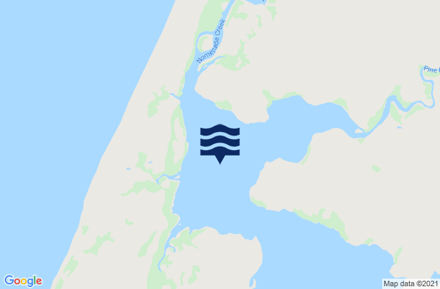 Mappa delle maree di Pine River Bay, Australia