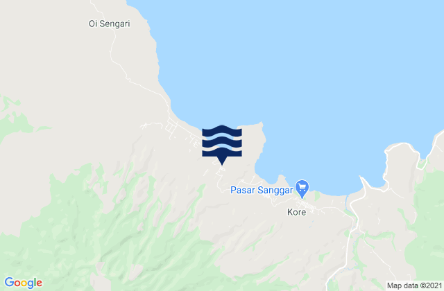 Mappa delle maree di Piong, Indonesia