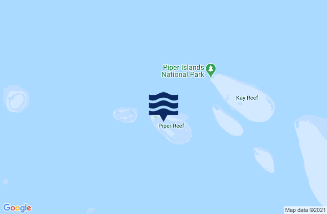 Mappa delle maree di Piper Island, Australia
