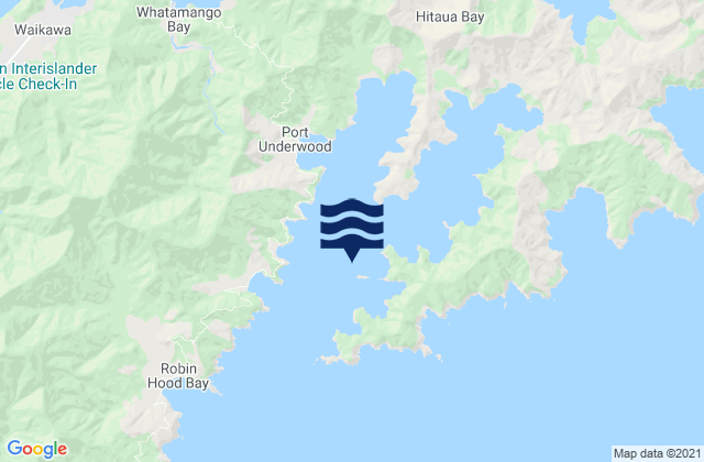 Mappa delle maree di Pipi Bay, New Zealand