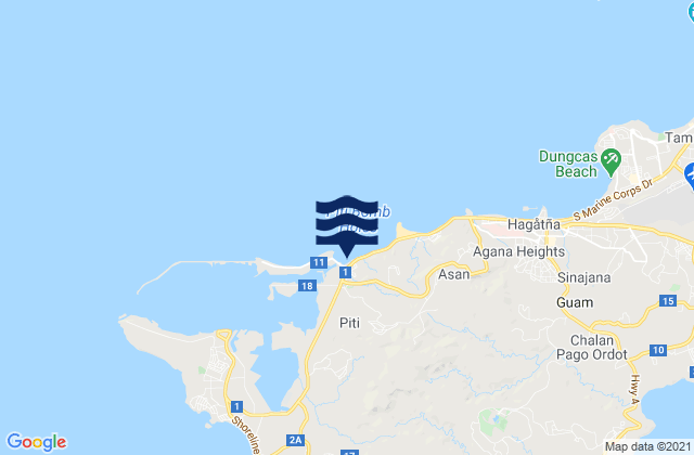 Mappa delle maree di Piti Municipality, Guam