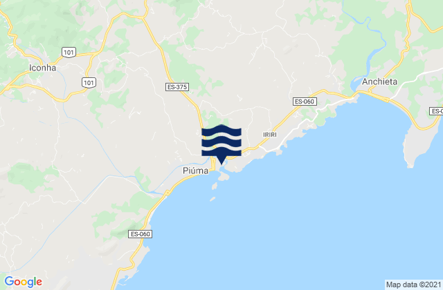Mappa delle maree di Piúma, Brazil