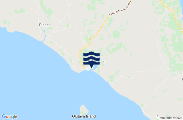 Mappa delle maree di Placer, Philippines