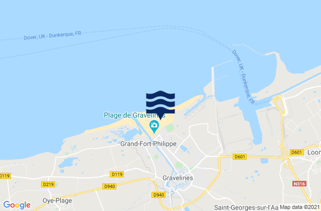 Mappa delle maree di Plage de Petit-Fort-Philippe, France