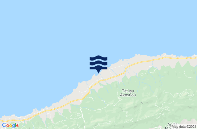 Mappa delle maree di Platáni, Cyprus