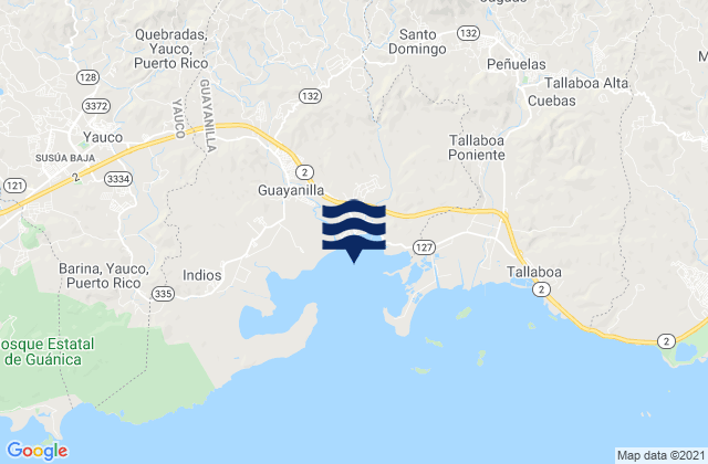 Mappa delle maree di Playa Barrio, Puerto Rico