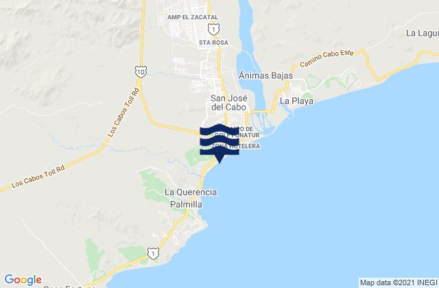 Mappa delle maree di Playa Costa Azul, Mexico