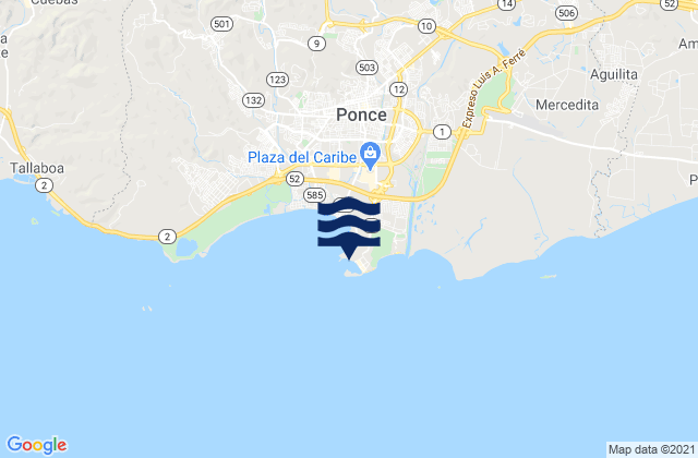 Mappa delle maree di Playa De Ponce, Puerto Rico