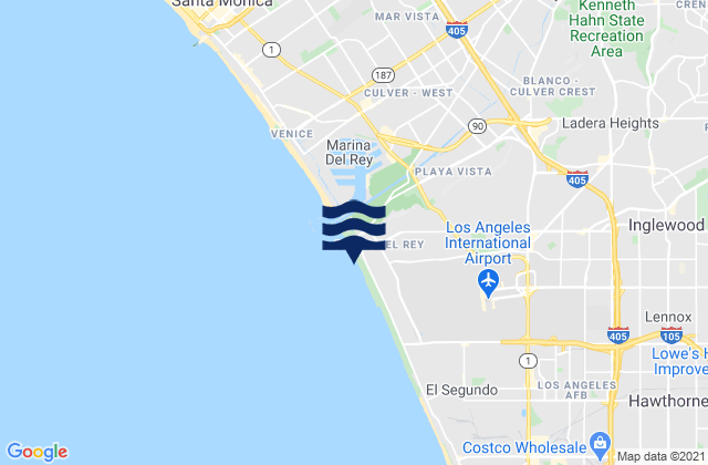 Mappa delle maree di Playa Del Rey, United States