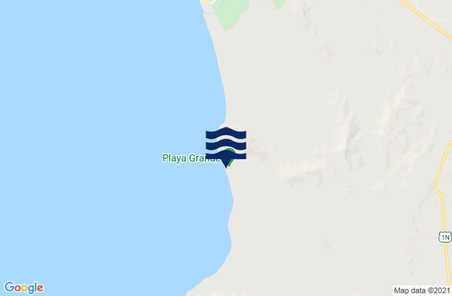 Mappa delle maree di Playa Grande, Peru