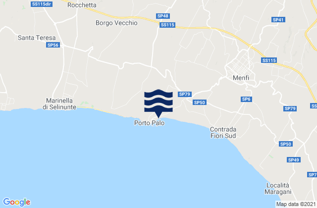 Mappa delle maree di Playa Porto Palo, Italy