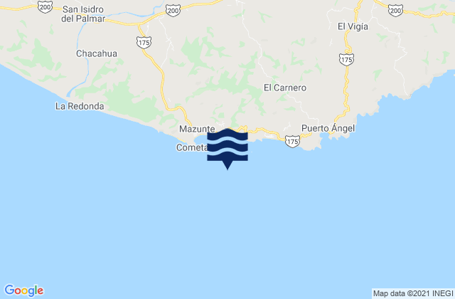 Mappa delle maree di Playa San Agustinillo, Mexico
