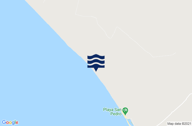 Mappa delle maree di Playa San Pablo, Peru