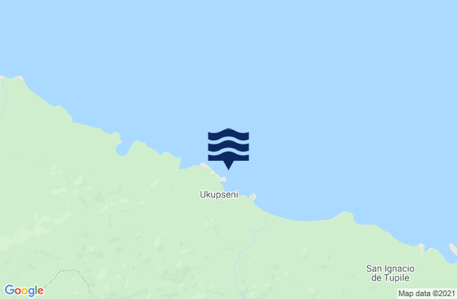 Mappa delle maree di Playón Chico, Panama