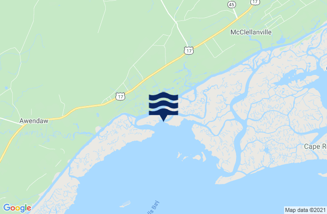 Mappa delle maree di Pleasant Hill Landing (Santee River), United States
