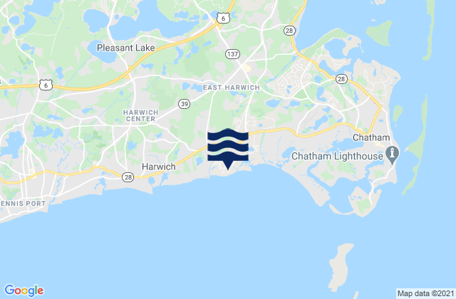 Mappa delle maree di Pleasant Street Beach, United States