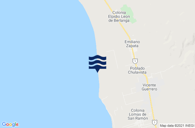 Mappa delle maree di Poblado Chulavista (El Chorizo), Mexico