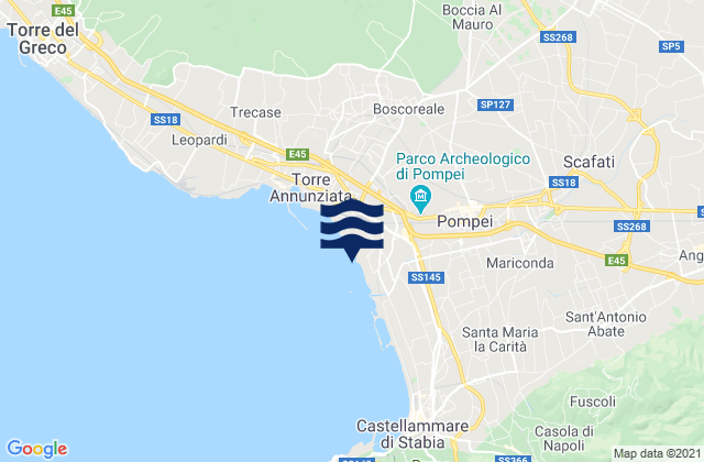 Mappa delle maree di Poggiomarino, Italy