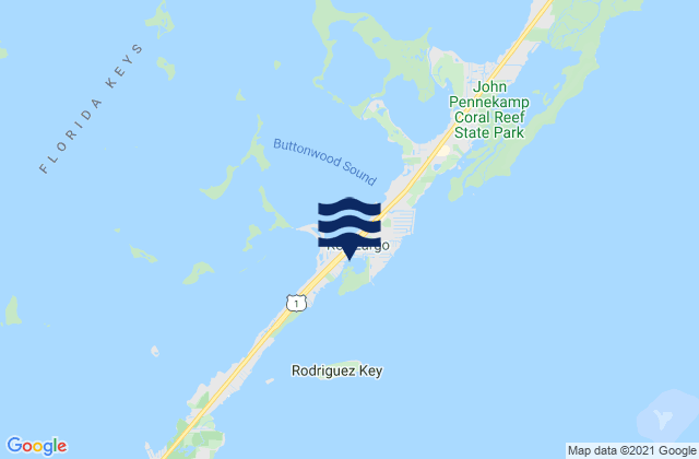 Mappa delle maree di Point Charles (Key Largo), United States