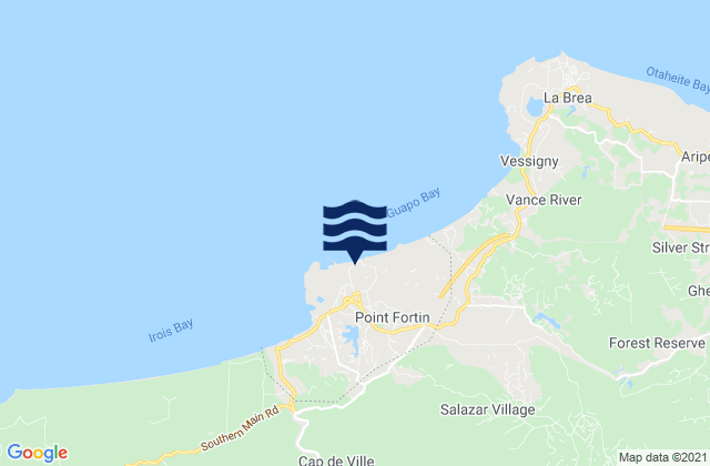 Mappa delle maree di Point Fortin, Trinidad and Tobago