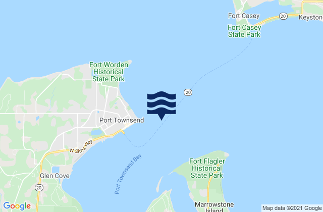 Mappa delle maree di Point Hudson 0.5 mile east of, United States