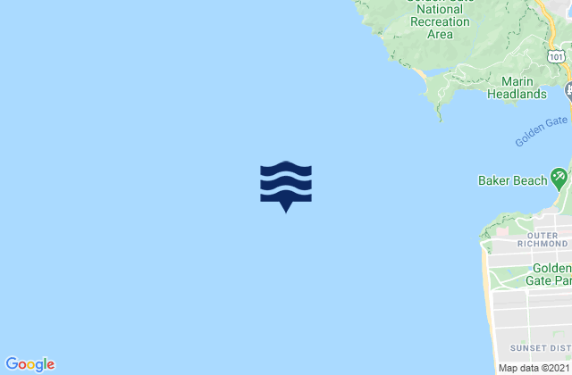 Mappa delle maree di Point Lobos 3.73 nmi. W of, United States