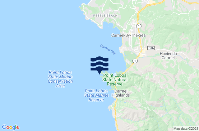 Mappa delle maree di Point Lobos, United States