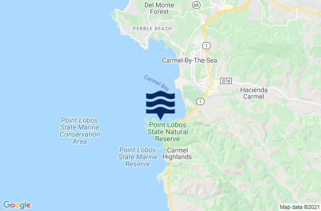 Mappa delle maree di Point Lobos State Reserve, United States