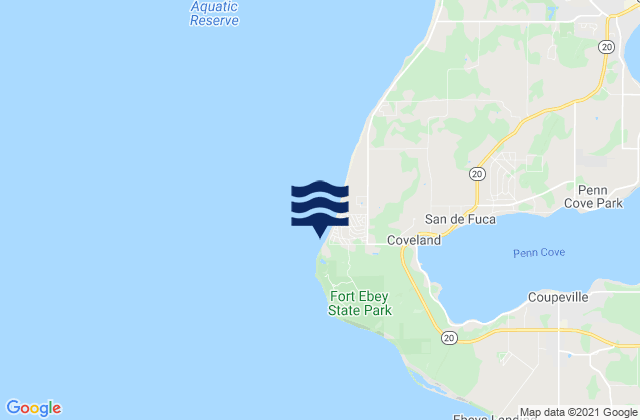 Mappa delle maree di Point Partridge (Whidbey Island), United States