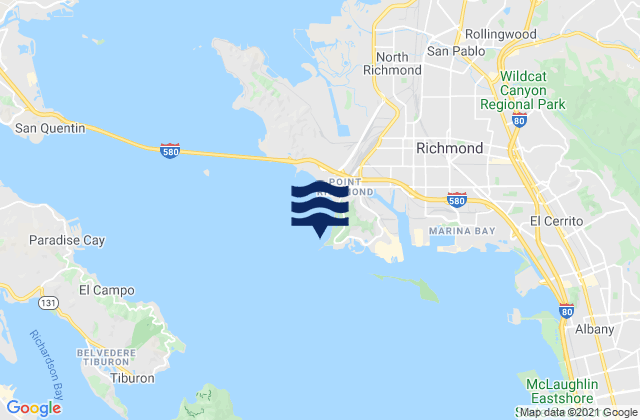 Mappa delle maree di Point Richmond, United States