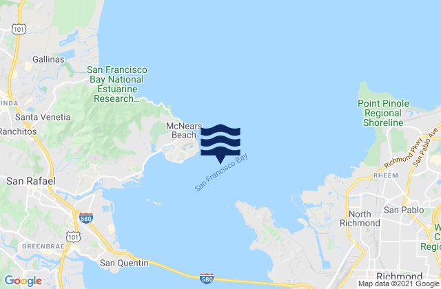 Mappa delle maree di Point San Pedro 0.55 nmi. SE of, United States
