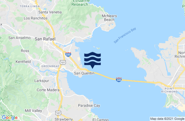 Mappa delle maree di Point San Quentin, United States