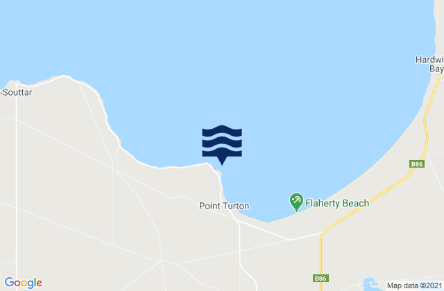 Mappa delle maree di Point Turton, Australia