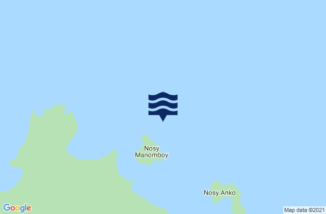 Mappa delle maree di Pointe Leven, Madagascar