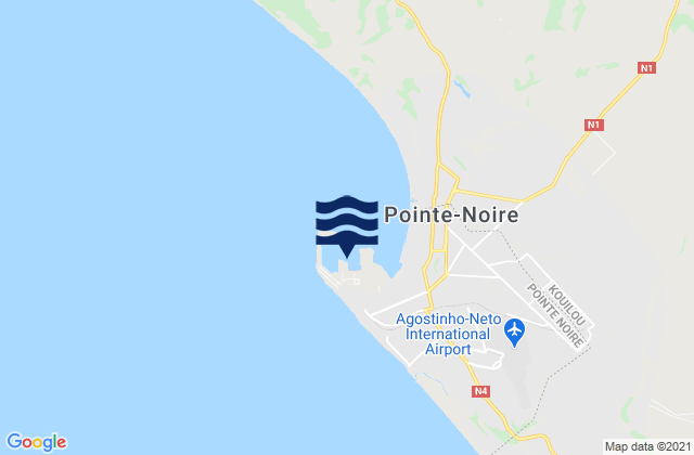 Mappa delle maree di Pointe Noire, Republic of the Congo