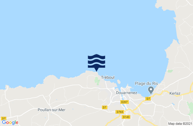 Mappa delle maree di Pointe de Leyde, France