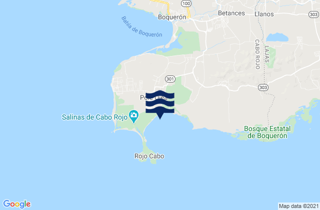 Mappa delle maree di Pole Ojea, Puerto Rico