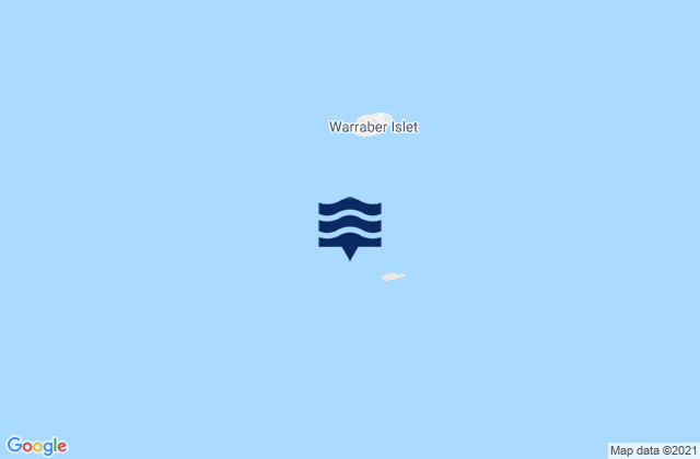 Mappa delle maree di Poll Island, Australia