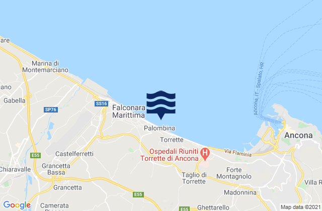 Mappa delle maree di Polverigi, Italy