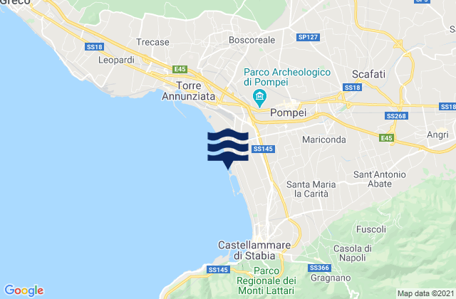 Mappa delle maree di Pompei, Italy