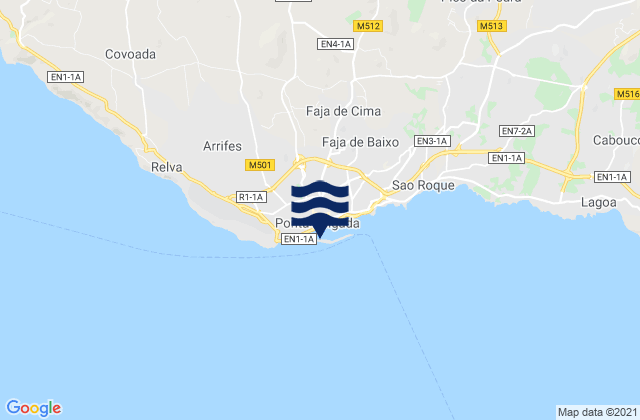 Mappa delle maree di Ponta Delgada, Portugal