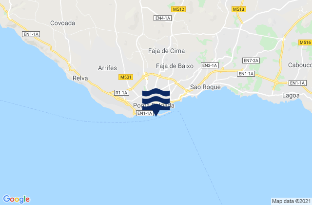 Mappa delle maree di Ponta Delgada Sao Miguel Island, Portugal