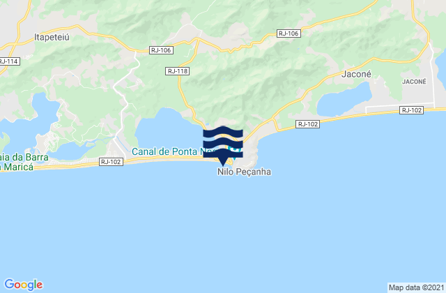 Mappa delle maree di Ponta Negra, Brazil